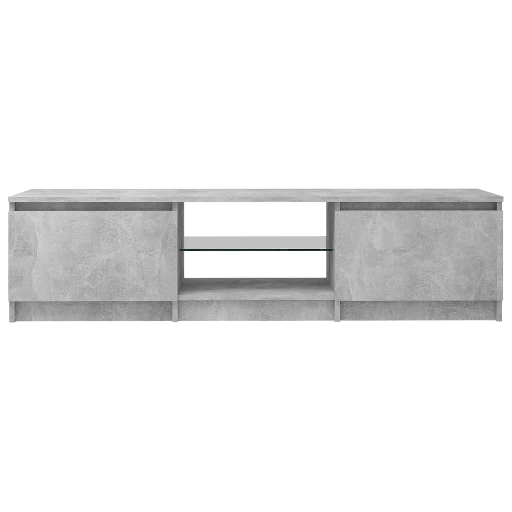 Betonszürke tv-szekrény led-lámpákkal 140 x 40 x 35,5 cm Betonszürke tv-szekrény led-lámpákkal 140 x 40 x 35,5 cm