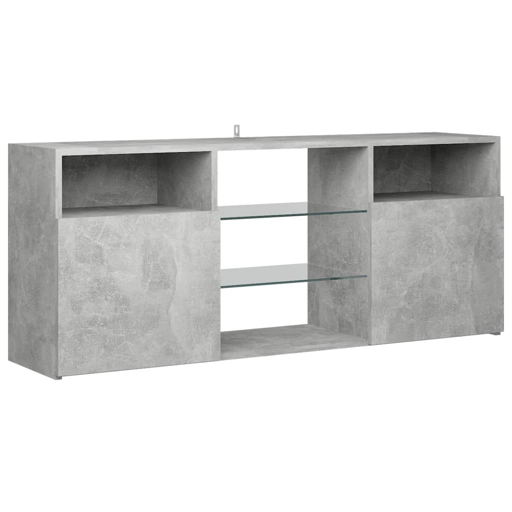 Betonszürke tv-szekrény led-lámpákkal 120 x 35 x 50 cm Betonszürke tv-szekrény led-lámpákkal 120 x 35 x 50 cm