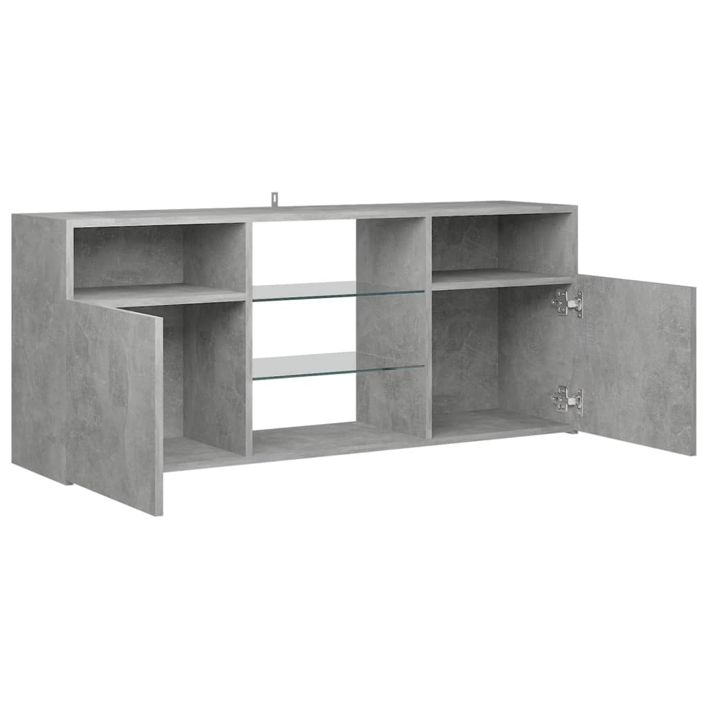Betonszürke tv-szekrény led-lámpákkal 120 x 35 x 50 cm Betonszürke tv-szekrény led-lámpákkal 120 x 35 x 50 cm