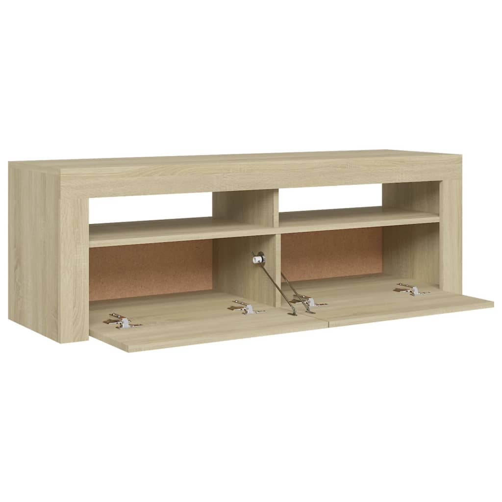 Sonoma-tölgy színű tv-szekrény led-lámpákkal 120 x 35 x 40 cm Sonoma-tölgy színű tv-szekrény led-lámpákkal 120 x 35 x 40 cm