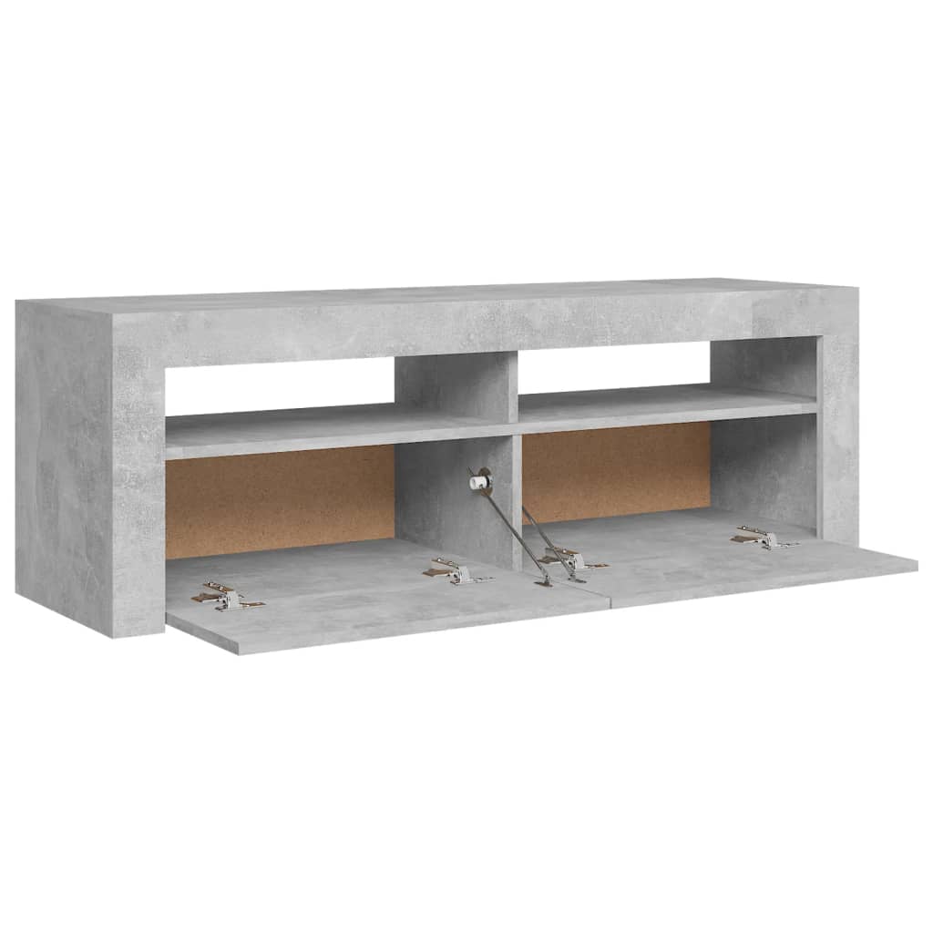 Betonszürke tv-szekrény led-lámpákkal 120 x 35 x 40 cm Betonszürke tv-szekrény led-lámpákkal 120 x 35 x 40 cm