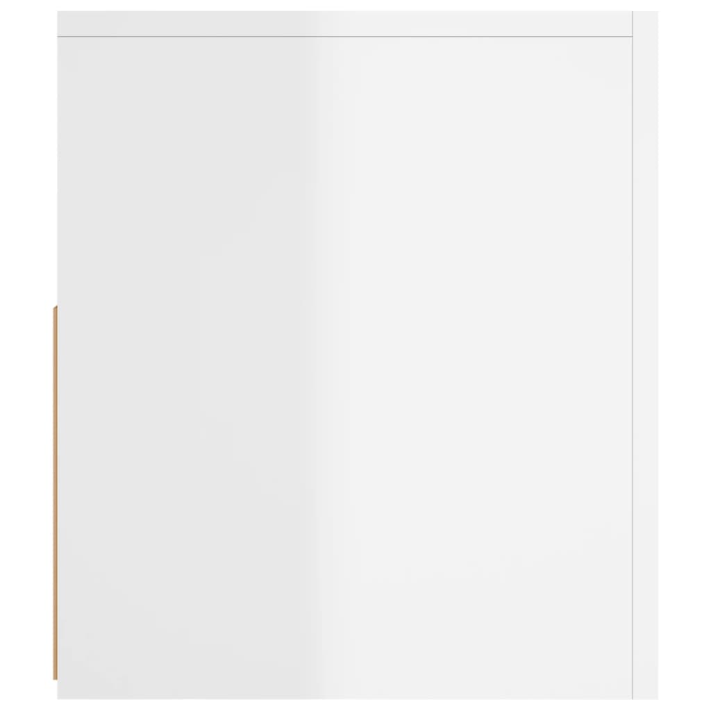 Magasfényű fehér tv-szekrény led-lámpákkal 120 x 35 x 40 cm