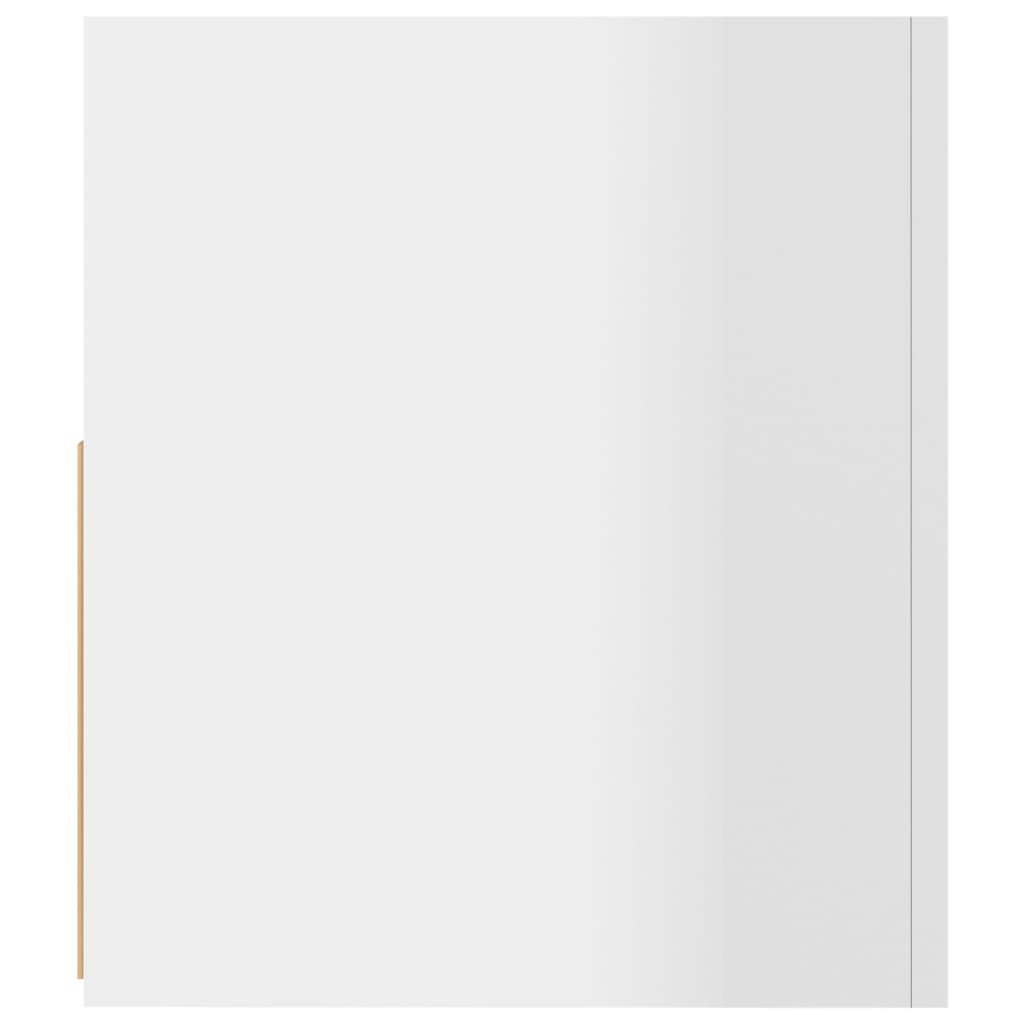 Magasfényű fehér tv-szekrény led-lámpákkal 90 x 35 x 40 cm