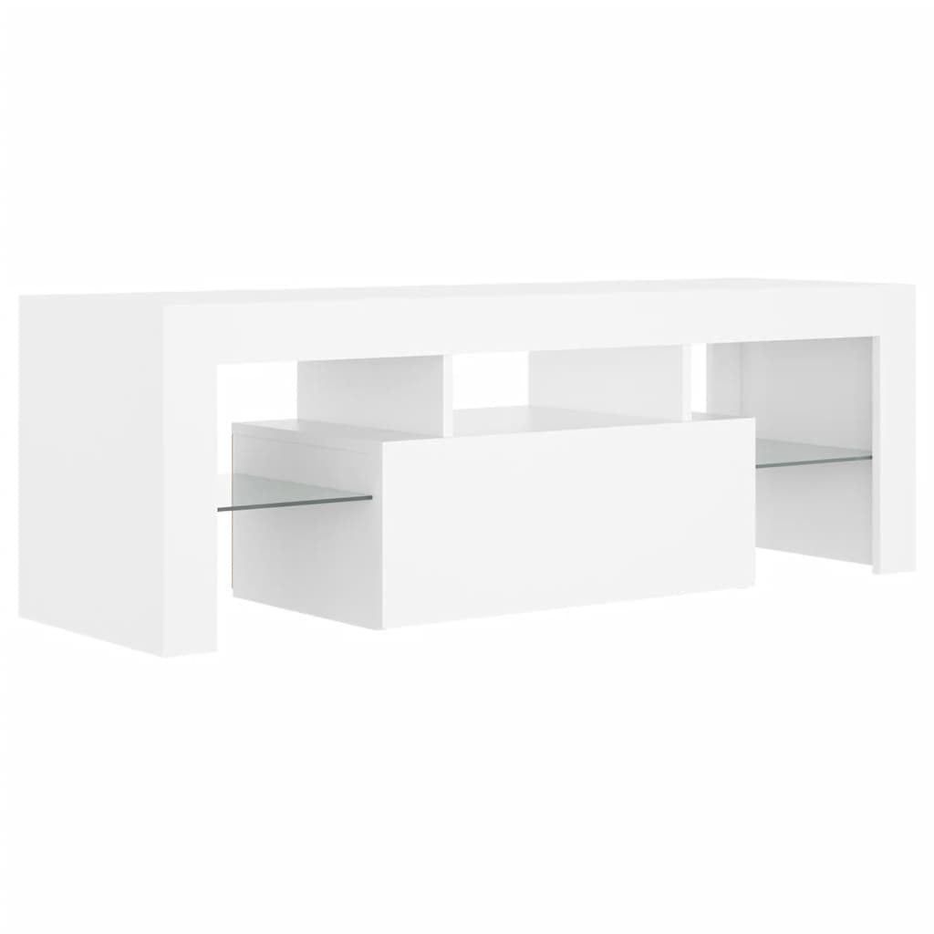 Fehér tv-szekrény led-lámpákkal 120 x 35 x 40 cm Fehér tv-szekrény led-lámpákkal 120 x 35 x 40 cm