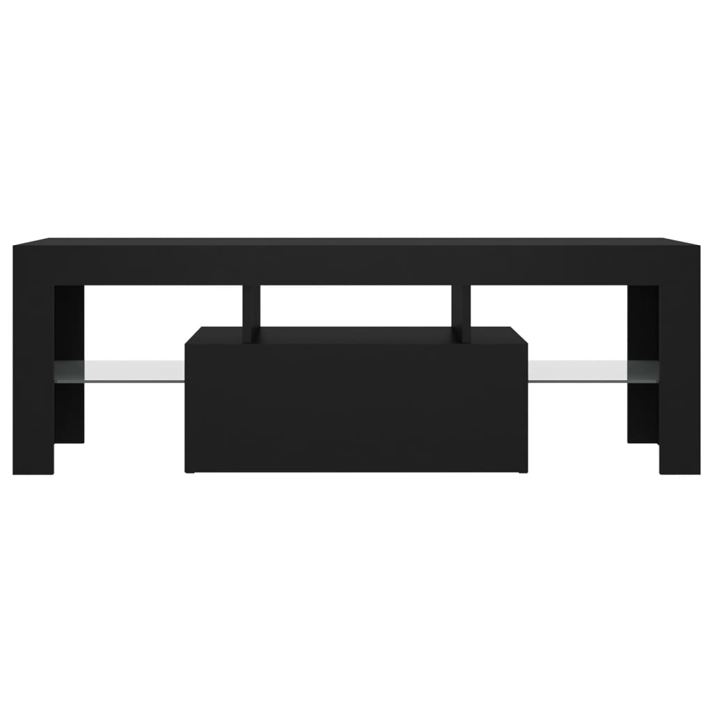 Fekete tv-szekrény led-lámpákkal 120 x 35 x 40 cm Fekete tv-szekrény led-lámpákkal 120 x 35 x 40 cm