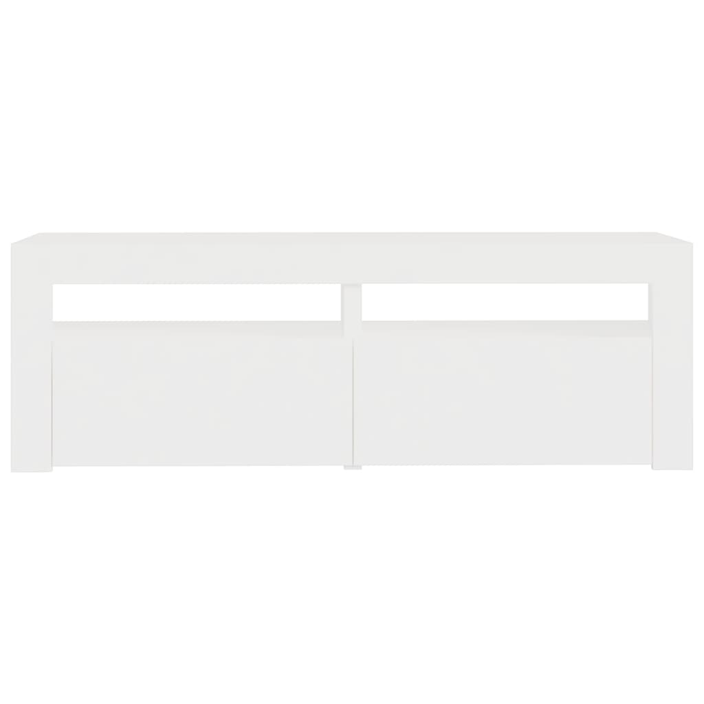 Fehér tv-szekrény led-lámpákkal 120 x 35 x 40 cm