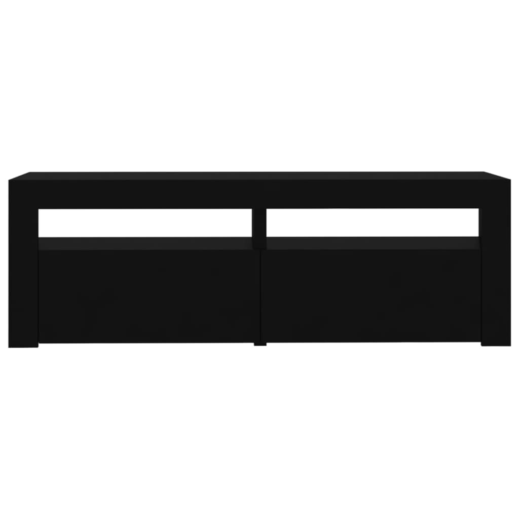 Fekete tv-szekrény led-lámpákkal 120 x 35 x 40 cm Fekete tv-szekrény led-lámpákkal 120 x 35 x 40 cm