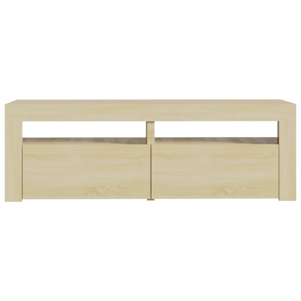 Sonoma-tölgy színű tv-szekrény led-lámpákkal 120 x 35 x 40 cm