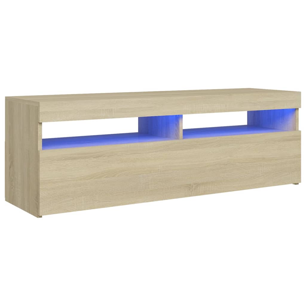 Sonoma-tölgy színű tv-szekrény led-lámpákkal 120 x 35 x 40 cm Sonoma-tölgy színű tv-szekrény led-lámpákkal 120 x 35 x 40 cm