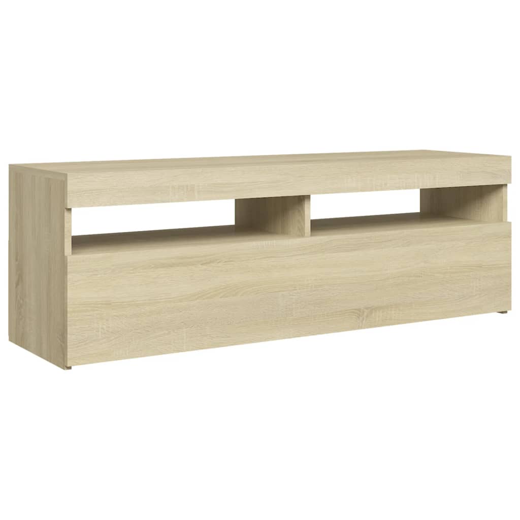 Sonoma-tölgy színű tv-szekrény led-lámpákkal 120 x 35 x 40 cm Sonoma-tölgy színű tv-szekrény led-lámpákkal 120 x 35 x 40 cm