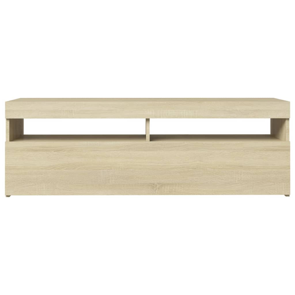 Sonoma-tölgy színű tv-szekrény led-lámpákkal 120 x 35 x 40 cm Sonoma-tölgy színű tv-szekrény led-lámpákkal 120 x 35 x 40 cm