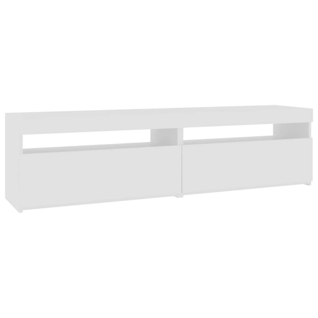 2 db fehér tv-szekrény led-világítással 75 x 35 x 40 cm 2 db fehér tv-szekrény led-világítással 75 x 35 x 40 cm