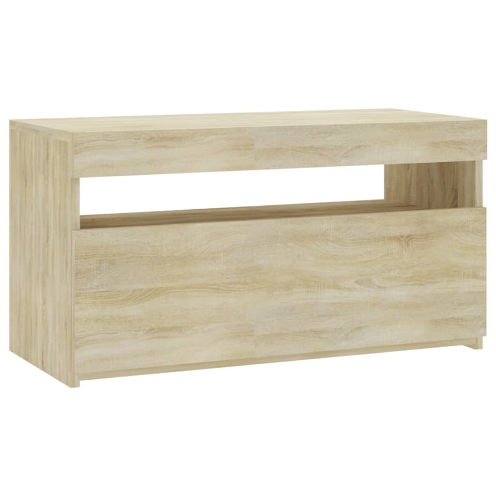 Sonoma-tölgy színű tv-szekrény led-világítással 75 x 35 x 40 cm Sonoma-tölgy színű tv-szekrény led-világítással 75 x 35 x 40 cm