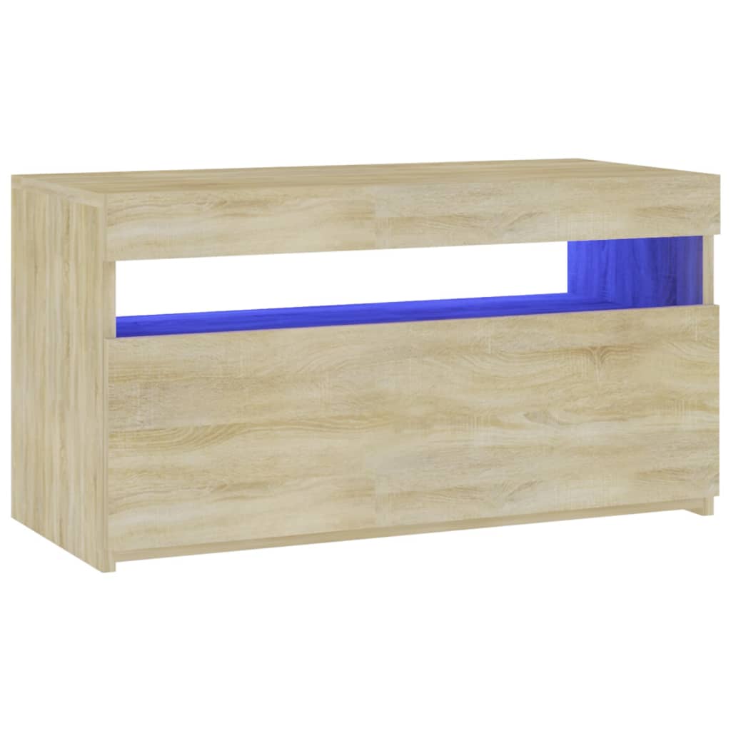 Sonoma-tölgy színű tv-szekrény led-világítással 75 x 35 x 40 cm Sonoma-tölgy színű tv-szekrény led-világítással 75 x 35 x 40 cm
