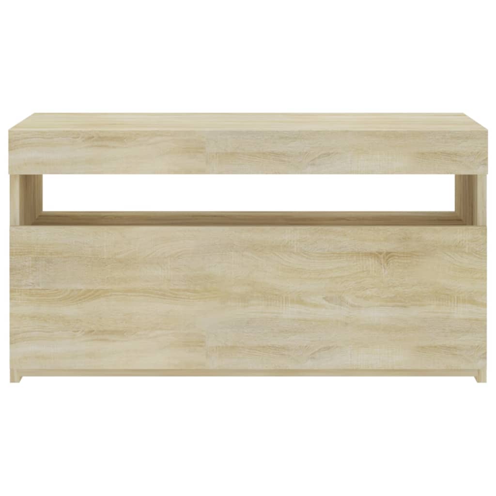 Sonoma-tölgy színű tv-szekrény led-világítással 75 x 35 x 40 cm Sonoma-tölgy színű tv-szekrény led-világítással 75 x 35 x 40 cm