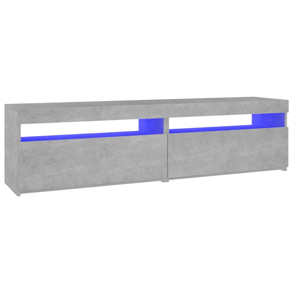 2 db betonszürke tv-szekrény led-világítással 75 x 35 x 40 cm 2 db betonszürke tv-szekrény led-világítással 75 x 35 x 40 cm