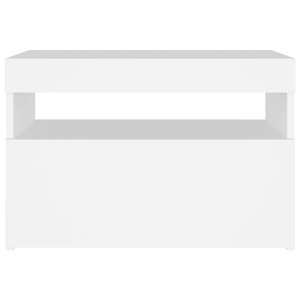 Fehér tv-szekrény led-lámpákkal 60 x 35 x 40 cm Fehér tv-szekrény led-lámpákkal 60 x 35 x 40 cm