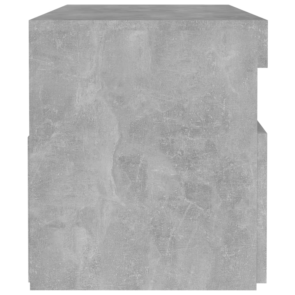 Betonszürke tv-szekrény led-lámpákkal 60 x 35 x 40 cm