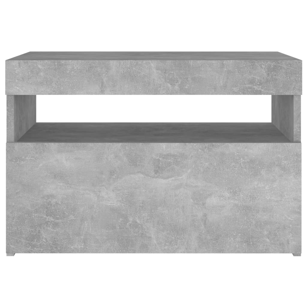 2 db betonszürke tv-szekrény led-lámpákkal 60 x 35 x 40 cm