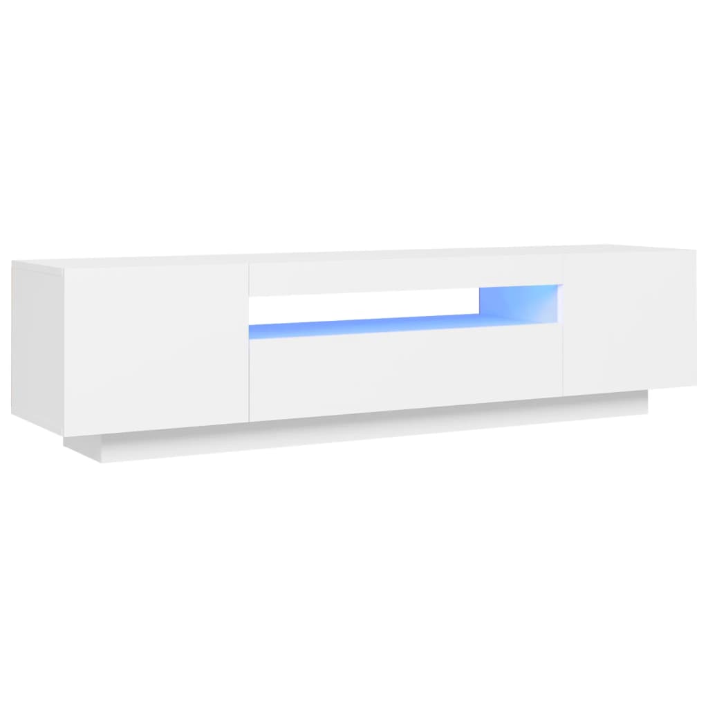 Fehér tv-szekrény led-lámpákkal 160 x 35 x 40 cm Fehér tv-szekrény led-lámpákkal 160 x 35 x 40 cm