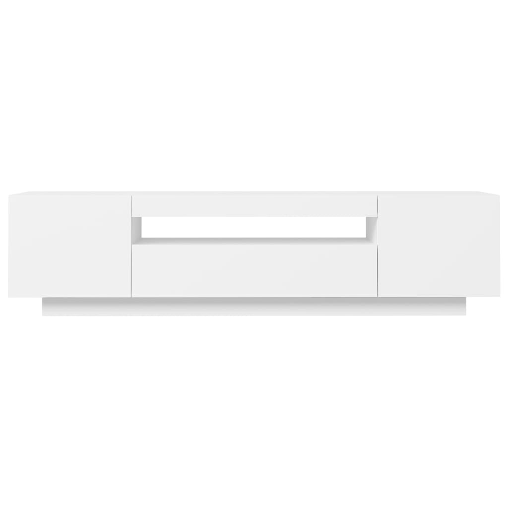 Fehér tv-szekrény led-lámpákkal 160 x 35 x 40 cm Fehér tv-szekrény led-lámpákkal 160 x 35 x 40 cm