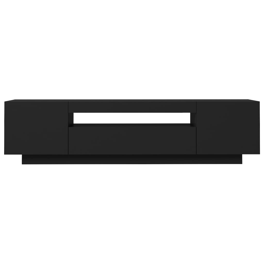 Fekete tv-szekrény led-lámpákkal 160 x 35 x 40 cm Fekete tv-szekrény led-lámpákkal 160 x 35 x 40 cm