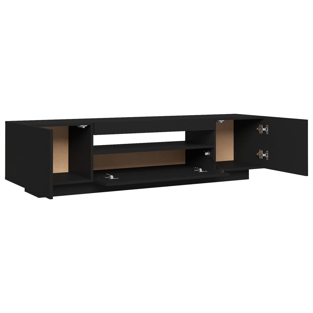 Fekete tv-szekrény led-lámpákkal 160 x 35 x 40 cm Fekete tv-szekrény led-lámpákkal 160 x 35 x 40 cm