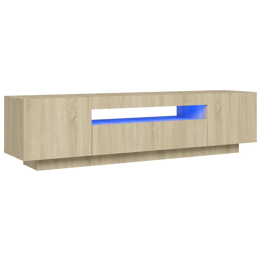 Sonoma-tölgy színű tv-szekrény led-lámpákkal 160 x 35 x 40 cm Sonoma-tölgy színű tv-szekrény led-lámpákkal 160 x 35 x 40 cm
