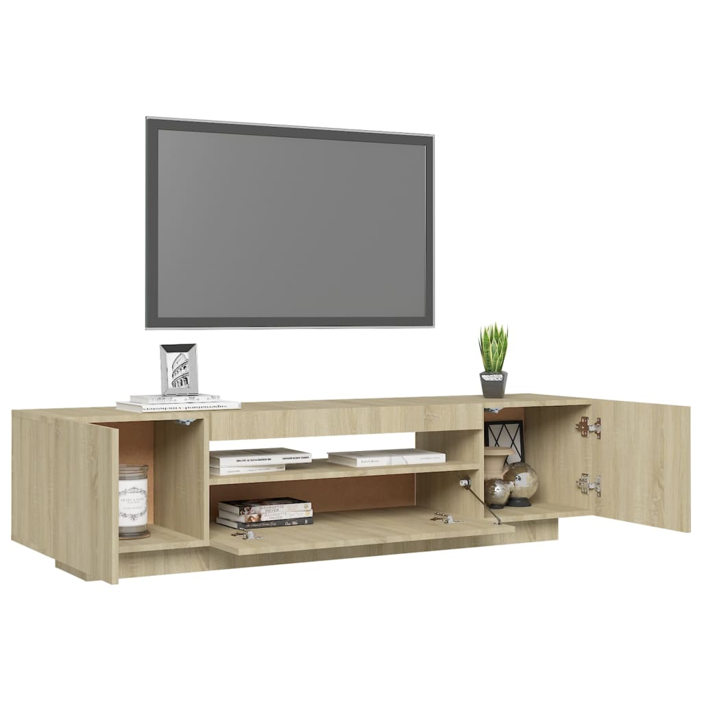 Sonoma-tölgy színű tv-szekrény led-lámpákkal 160 x 35 x 40 cm Sonoma-tölgy színű tv-szekrény led-lámpákkal 160 x 35 x 40 cm