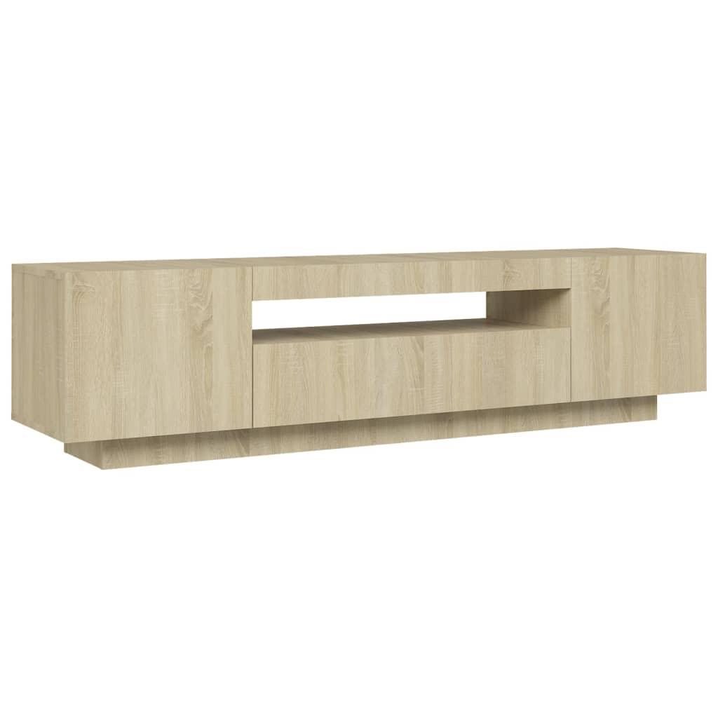 Sonoma-tölgy színű tv-szekrény led-lámpákkal 160 x 35 x 40 cm Sonoma-tölgy színű tv-szekrény led-lámpákkal 160 x 35 x 40 cm