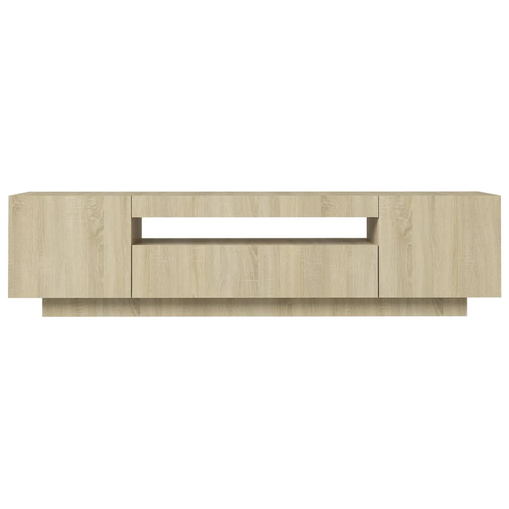 Sonoma-tölgy színű tv-szekrény led-lámpákkal 160 x 35 x 40 cm Sonoma-tölgy színű tv-szekrény led-lámpákkal 160 x 35 x 40 cm