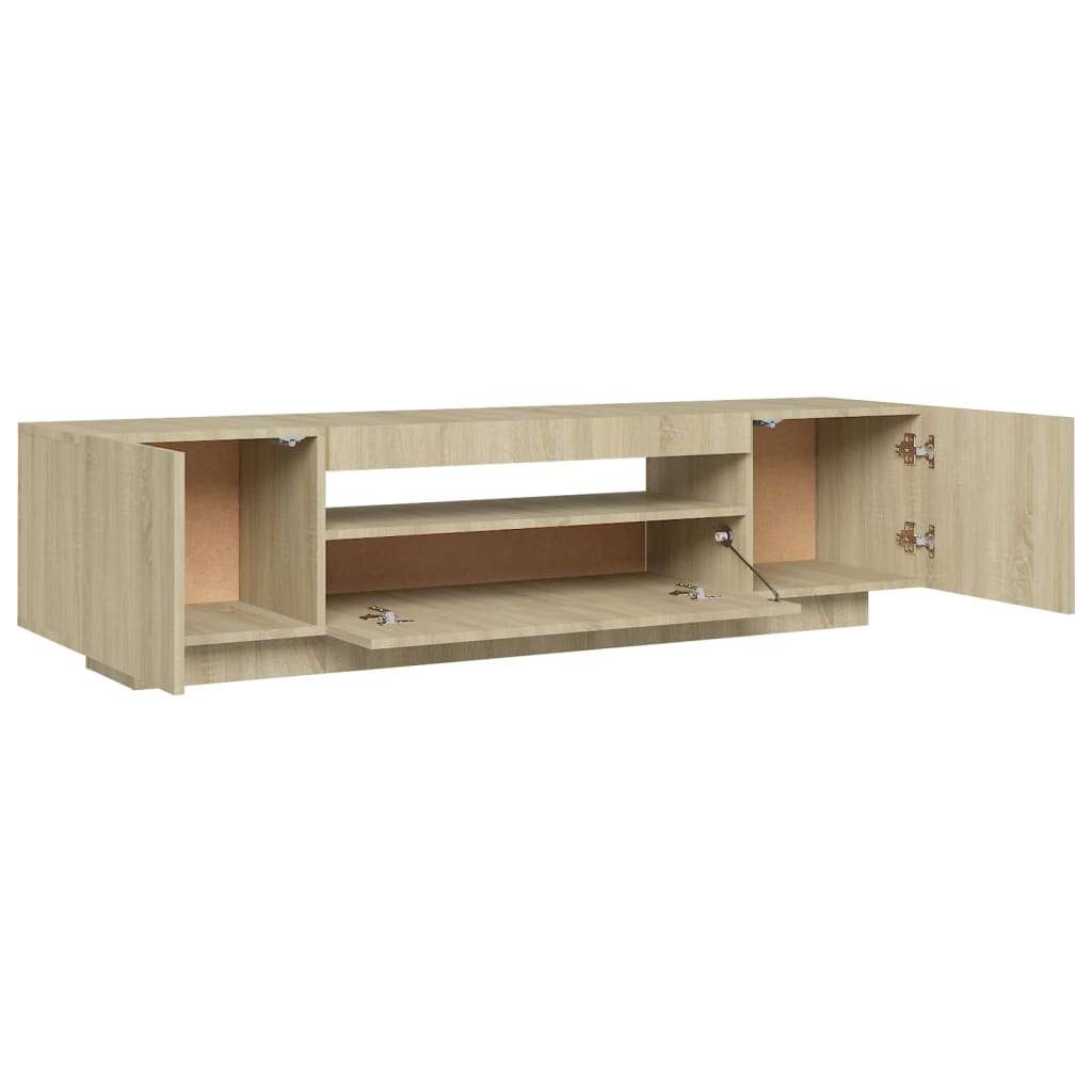 Sonoma-tölgy színű tv-szekrény led-lámpákkal 160 x 35 x 40 cm Sonoma-tölgy színű tv-szekrény led-lámpákkal 160 x 35 x 40 cm
