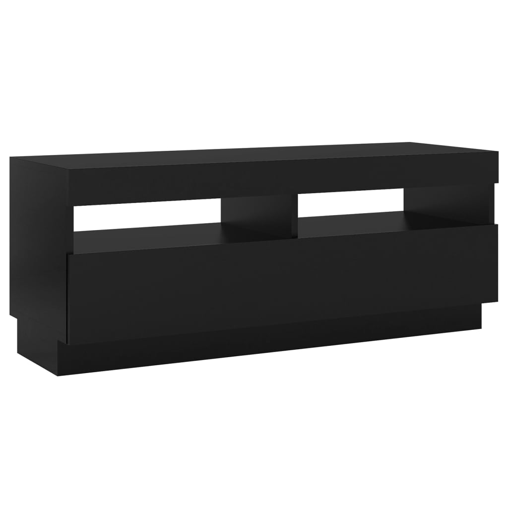 Fekete tv-szekrény led-világítással 100 x 35 x 40 cm Fekete tv-szekrény led-világítással 100 x 35 x 40 cm