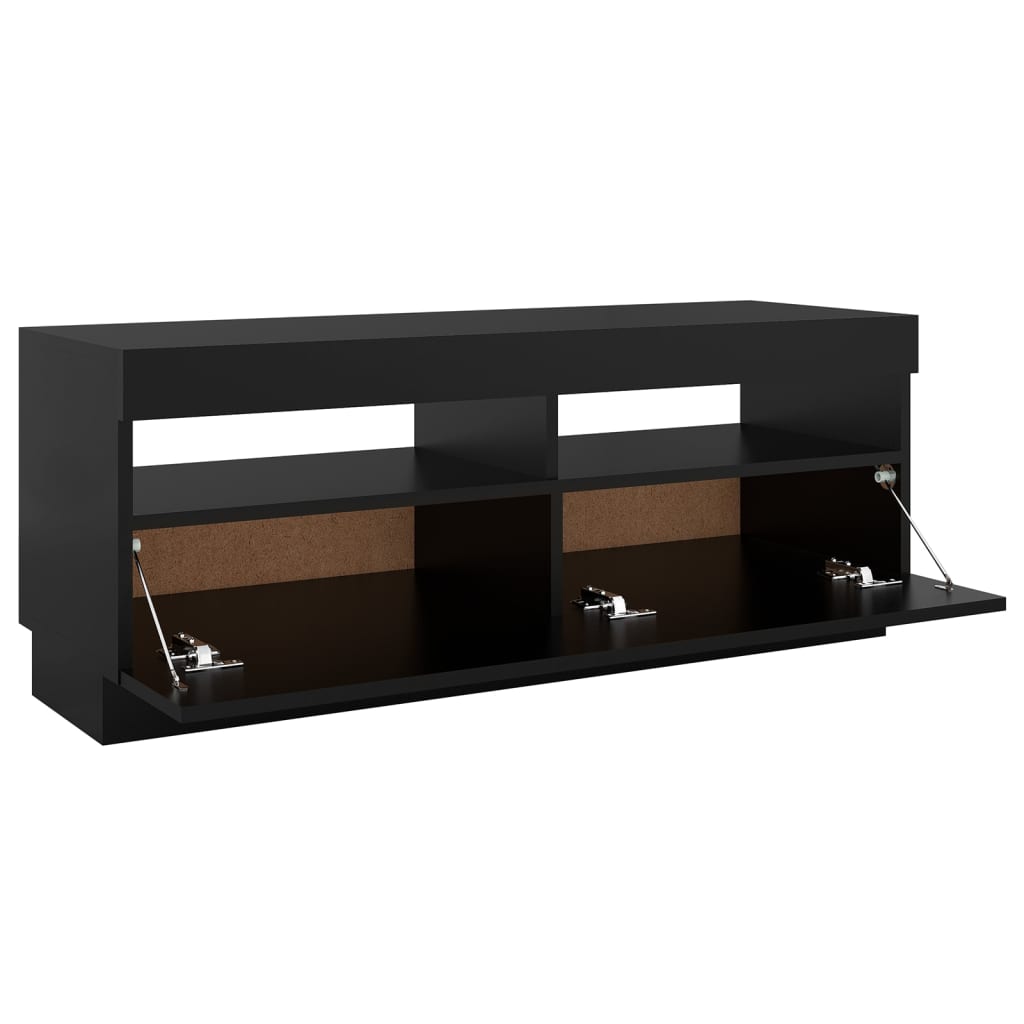 Fekete tv-szekrény led-világítással 100 x 35 x 40 cm Fekete tv-szekrény led-világítással 100 x 35 x 40 cm