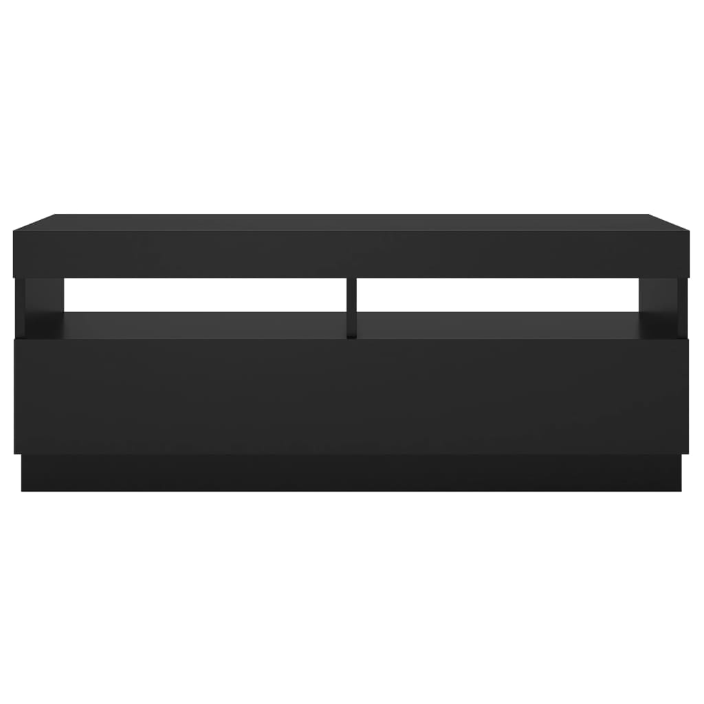Fekete tv-szekrény led-világítással 100 x 35 x 40 cm Fekete tv-szekrény led-világítással 100 x 35 x 40 cm
