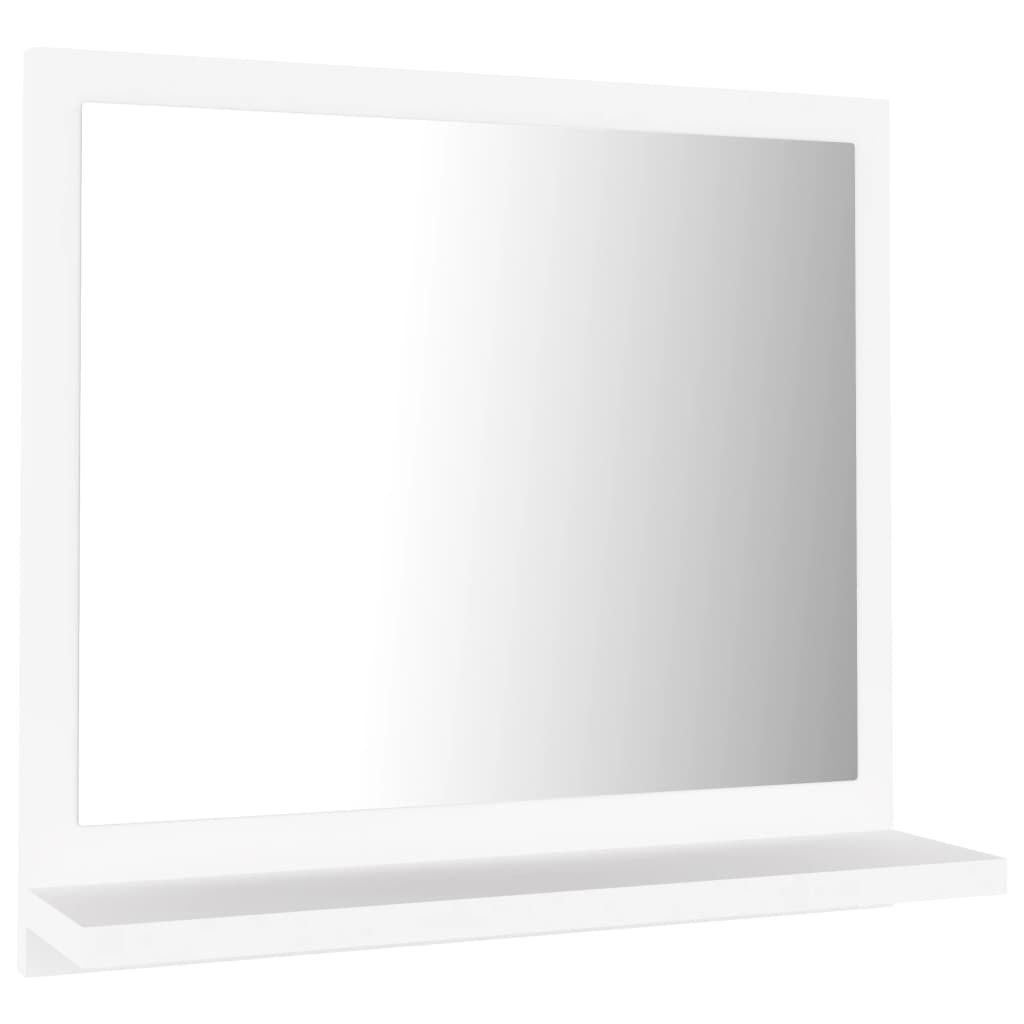 Fehér forgácslap fürdőszobai tükör 40 x 10,5 x 37 cm