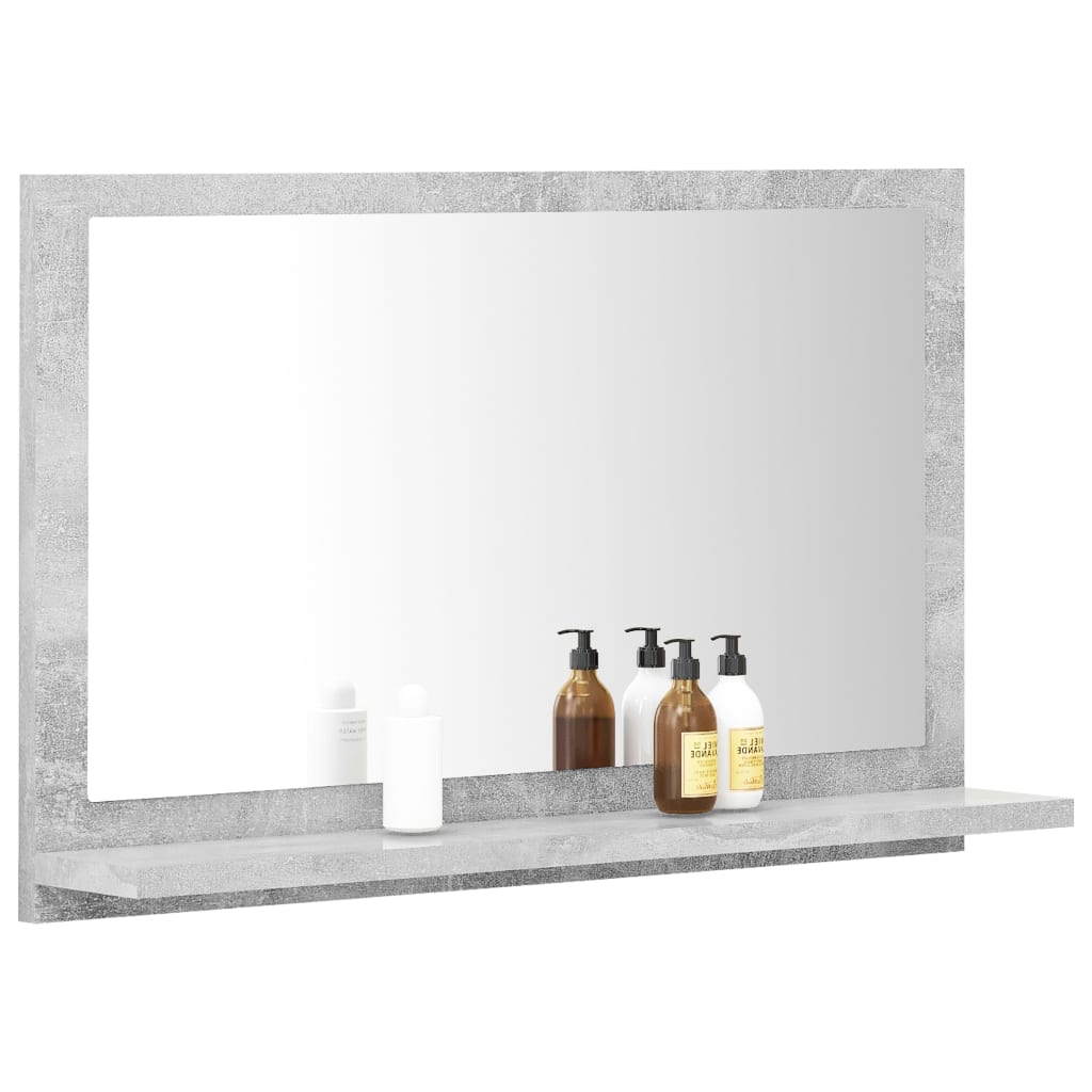 Betonszürke forgácslap fürdőszobai tükör 60 x 10,5 x 37 cm Betonszürke forgácslap fürdőszobai tükör 60 x 10,5 x 37 cm