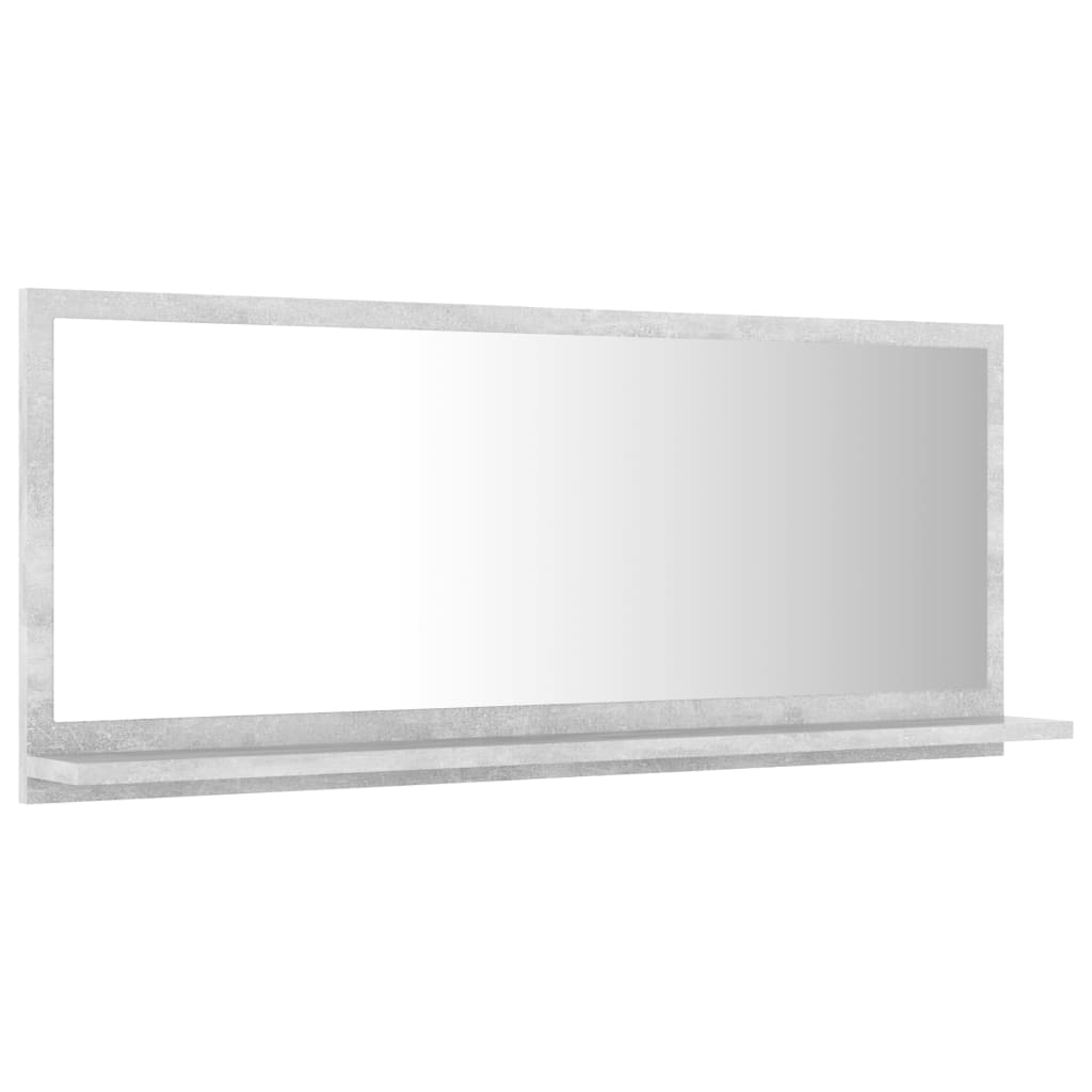 Betonszürke forgácslap fürdőszobai tükör 90 x 10,5 x 37 cm Betonszürke forgácslap fürdőszobai tükör 90 x 10,5 x 37 cm