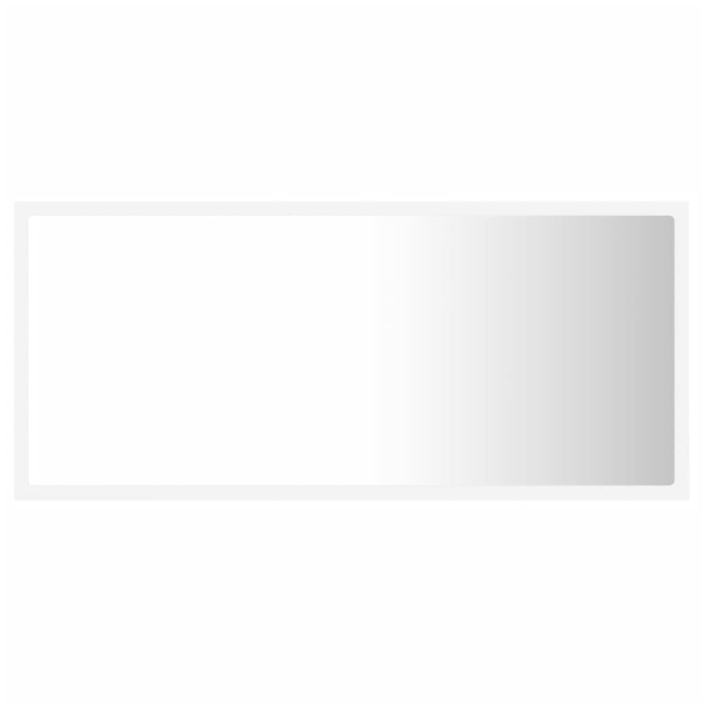 Fehér led-es forgácslap fürdőszobai tükör 90 x 8,5 x 37 cm