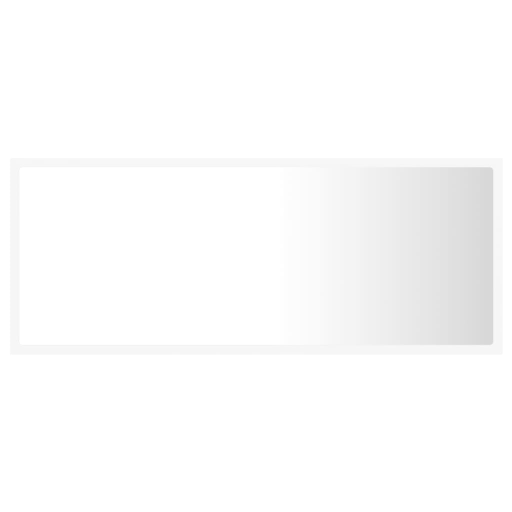 Fehér led-es forgácslap fürdőszobai tükör 100 x 8,5 x 37 cm
