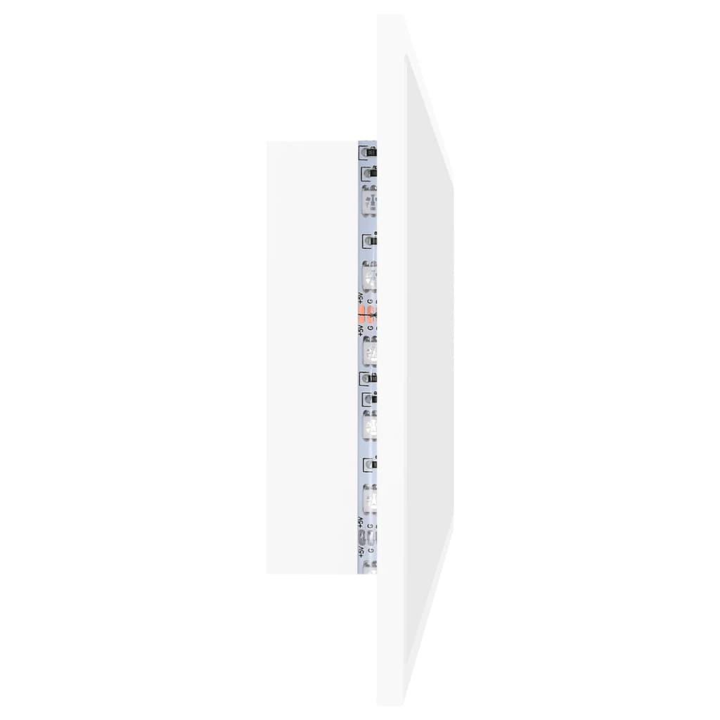 Fehér led-es forgácslap fürdőszobai tükör 100 x 8,5 x 37 cm