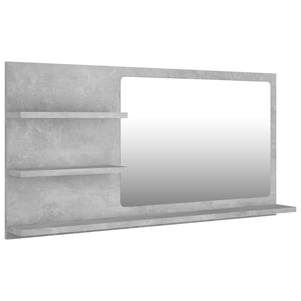 Betonszürke forgácslap fürdőszobai tükör 90 x 10,5 x 45 cm Betonszürke forgácslap fürdőszobai tükör 90 x 10,5 x 45 cm