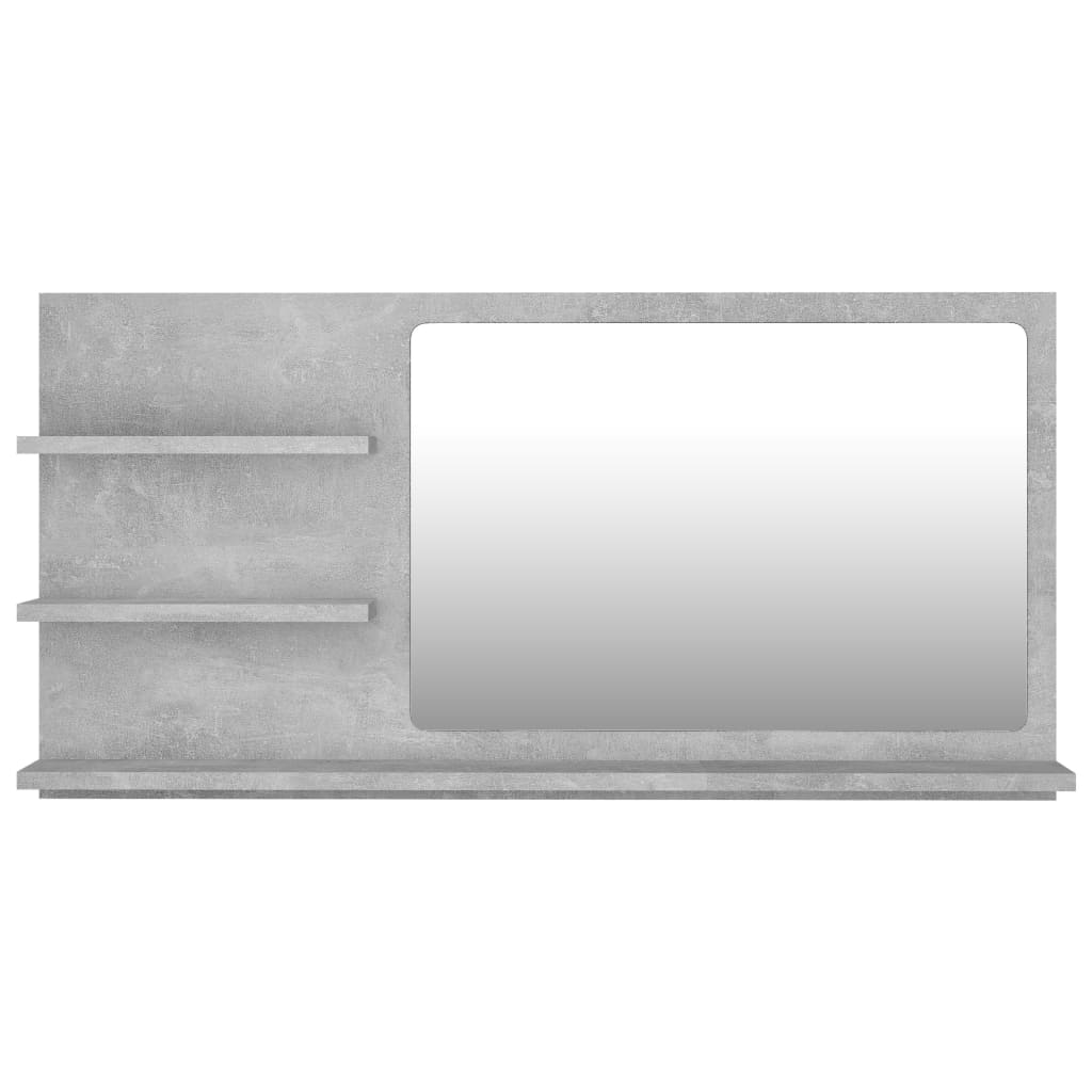 Betonszürke forgácslap fürdőszobai tükör 90 x 10,5 x 45 cm Betonszürke forgácslap fürdőszobai tükör 90 x 10,5 x 45 cm