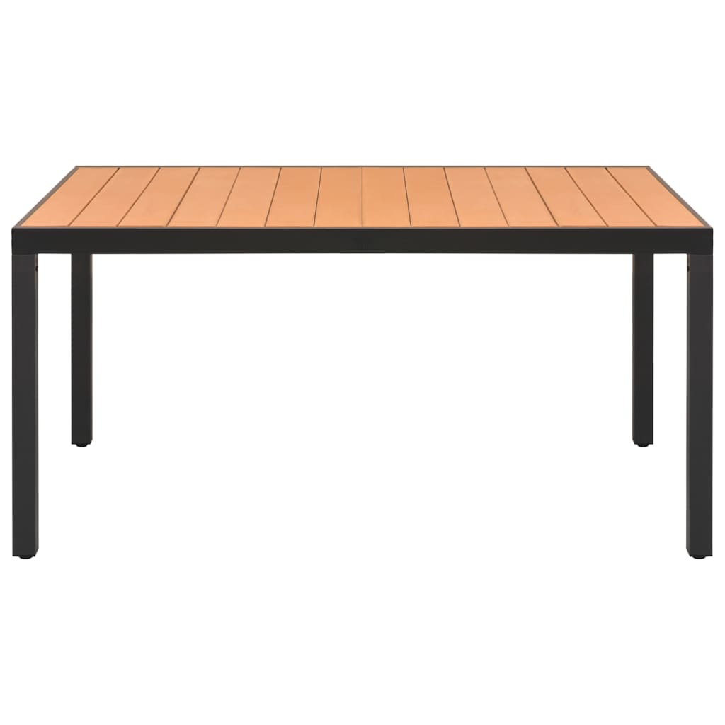 7 részes fekete-barna kerti étkezőgarnitúra