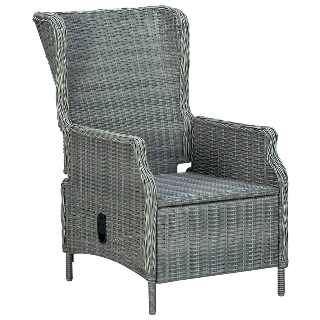 9 részes világosszürke polyrattan kültéri étkezőszett párnákkal 9 részes világosszürke polyrattan kültéri étkezőszett párnákkal