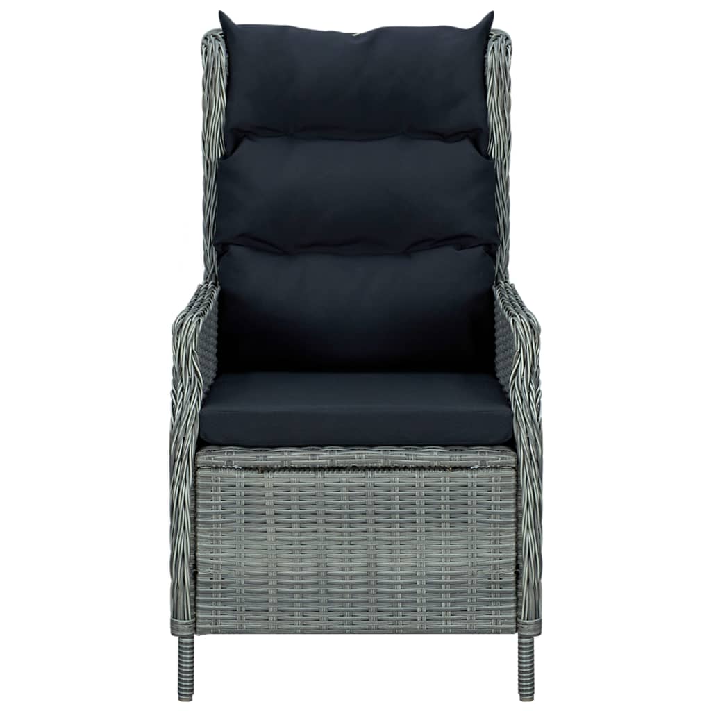 9 részes világosszürke polyrattan kültéri étkezőszett párnákkal 9 részes világosszürke polyrattan kültéri étkezőszett párnákkal