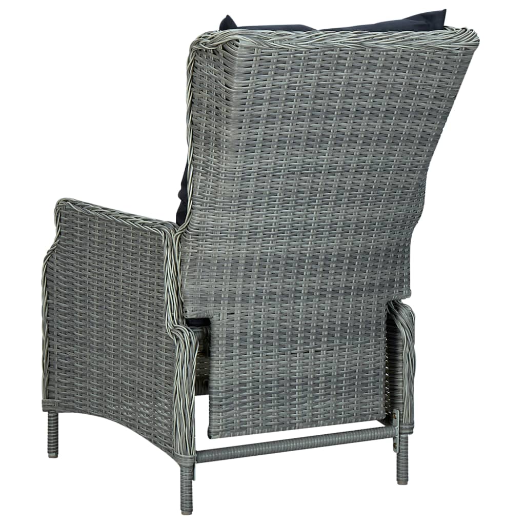 9 részes világosszürke polyrattan kültéri étkezőszett párnákkal 9 részes világosszürke polyrattan kültéri étkezőszett párnákkal