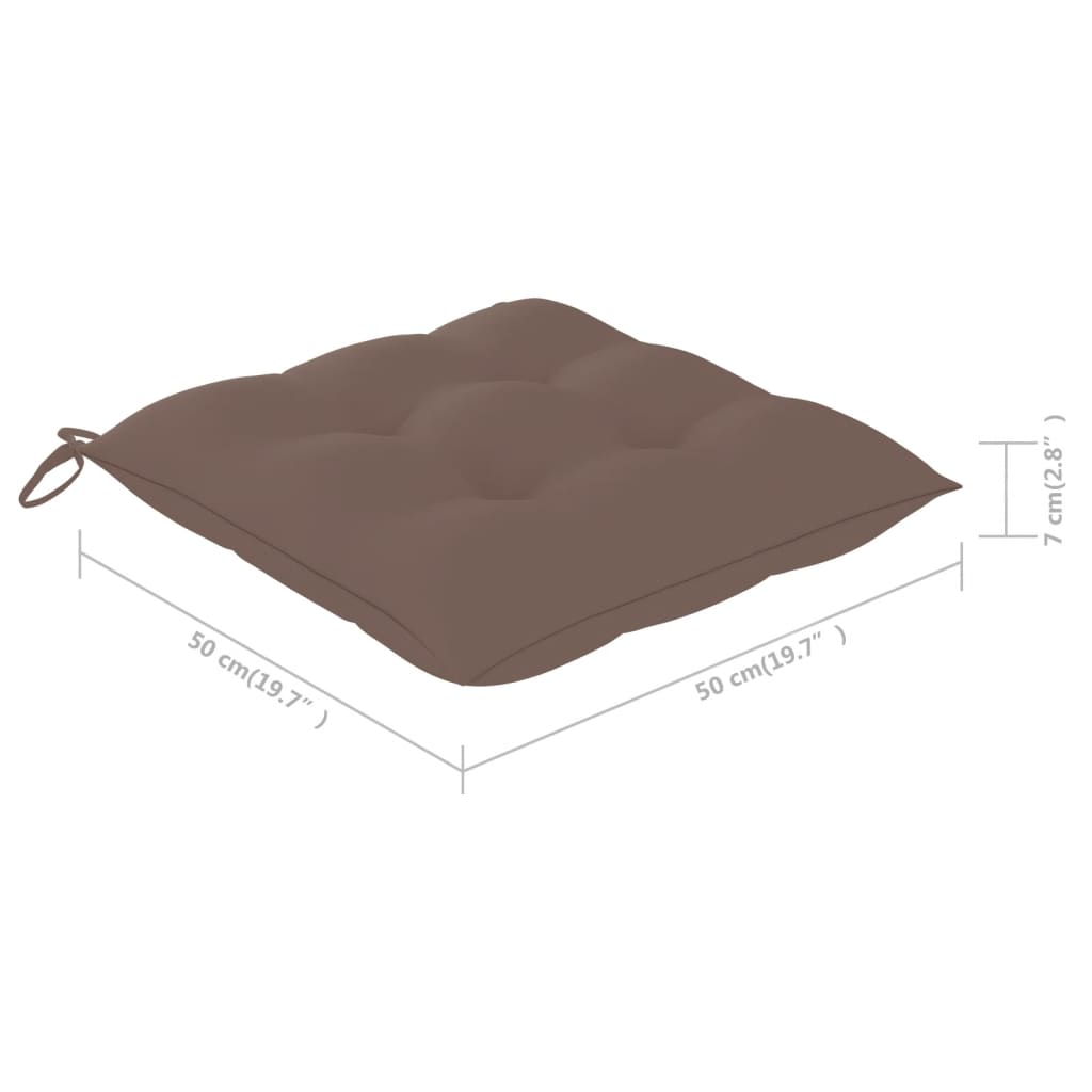 3 db tömör akácfa kerti étkezőszék párnával