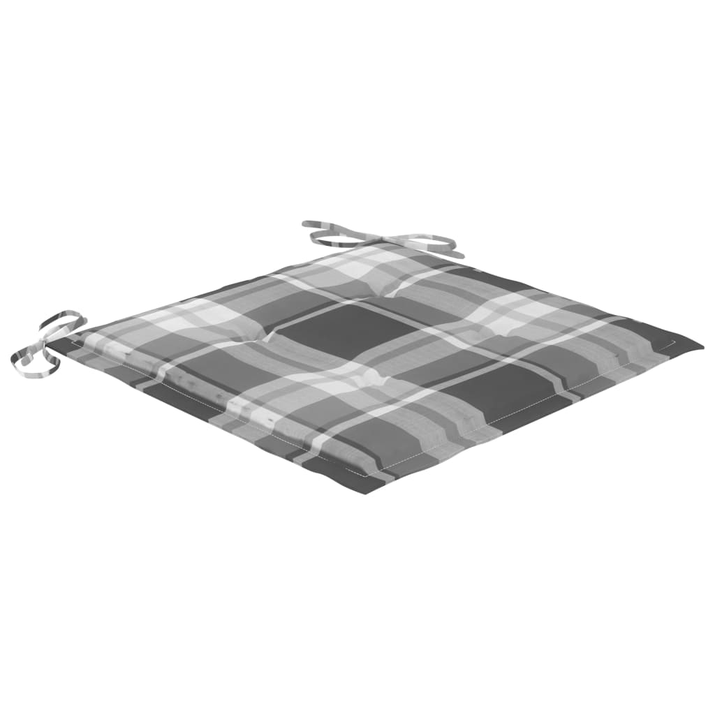 4 db szürke tömör akácfa rendezői szék párnával