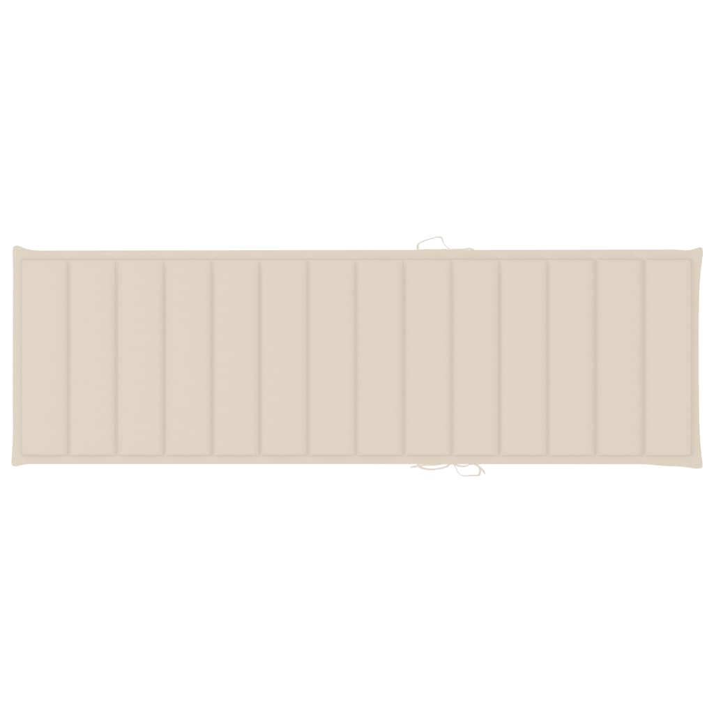 Tömör akácfa kerti napozóágy párnával